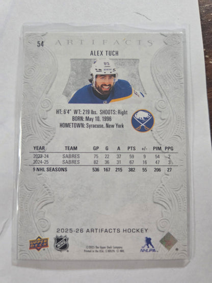Alex Tuch Upper Deck Artifacts Hockey #54 [Buffalo Sabres]