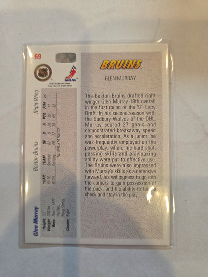 Glen Murray 91/92 Upper Deck Draft Choice #69 [Boston Bruins]