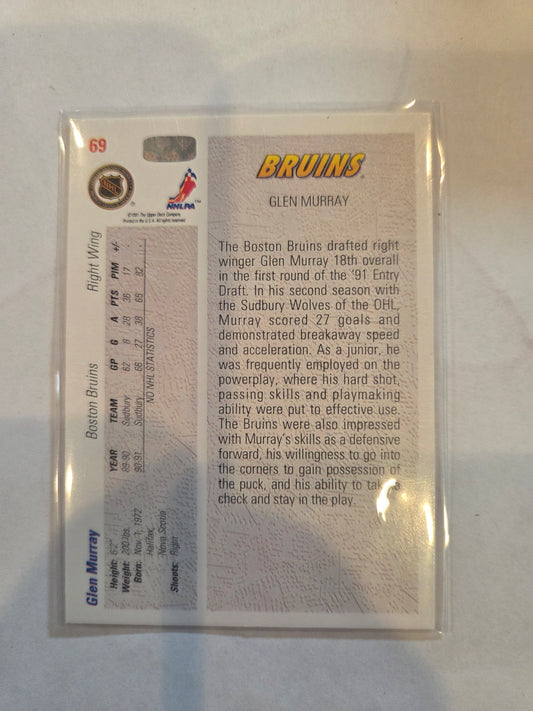 Glen Murray 91/92 Upper Deck Draft Choice #69 [Boston Bruins]