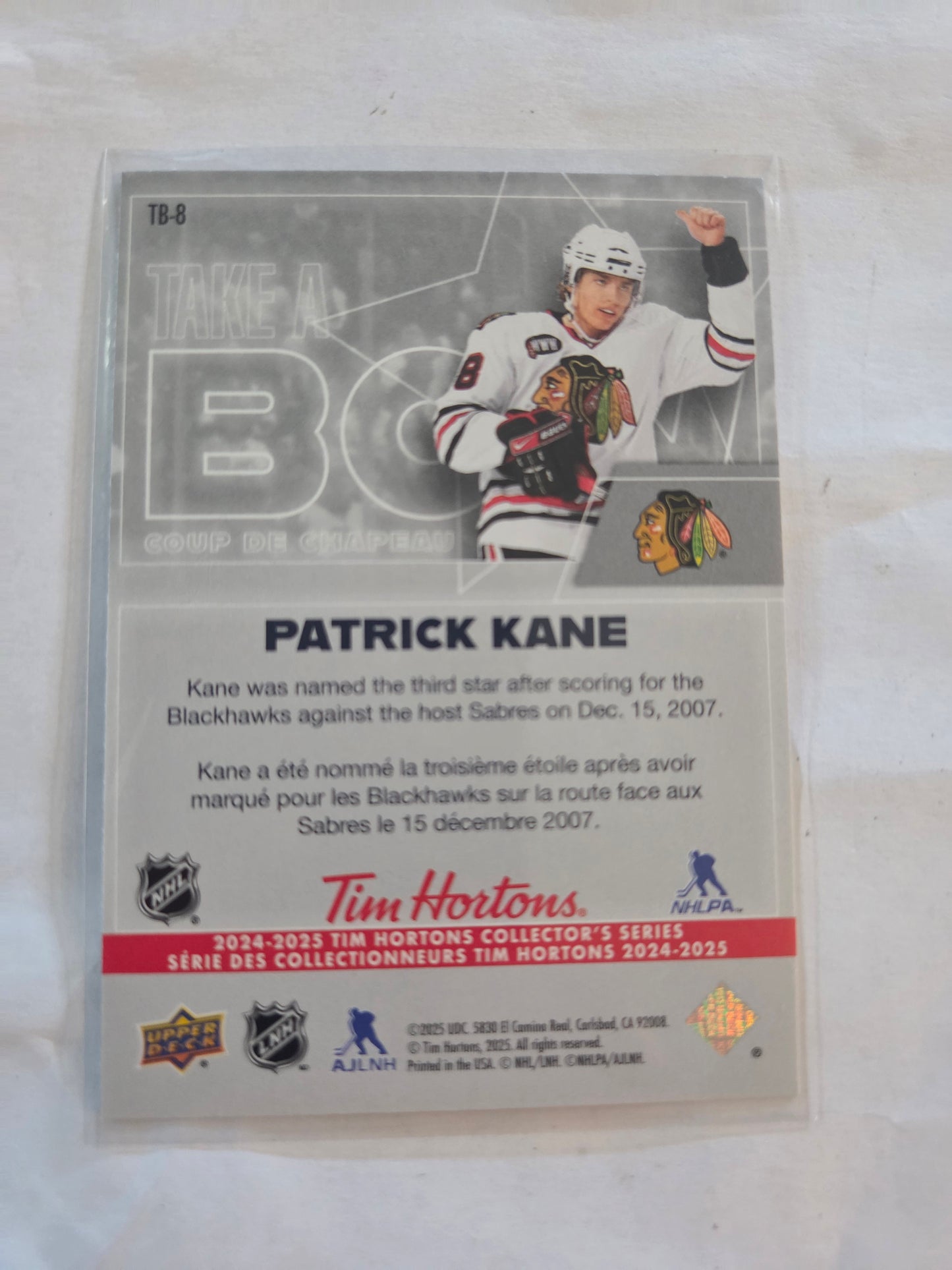 Patrick Kane Upper Deck Take a Bow [Chicago Blackhawks]