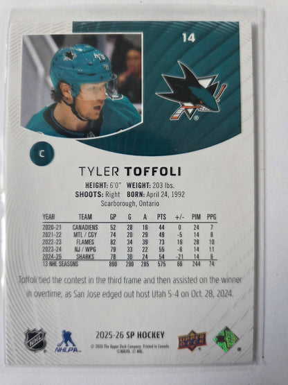 Tyler Toffoli SP Hockey #14 [San Jose Sharks]
