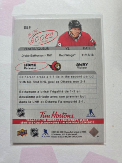 Drake Batherson Upper Deck In the Books [Ottawa Senators]