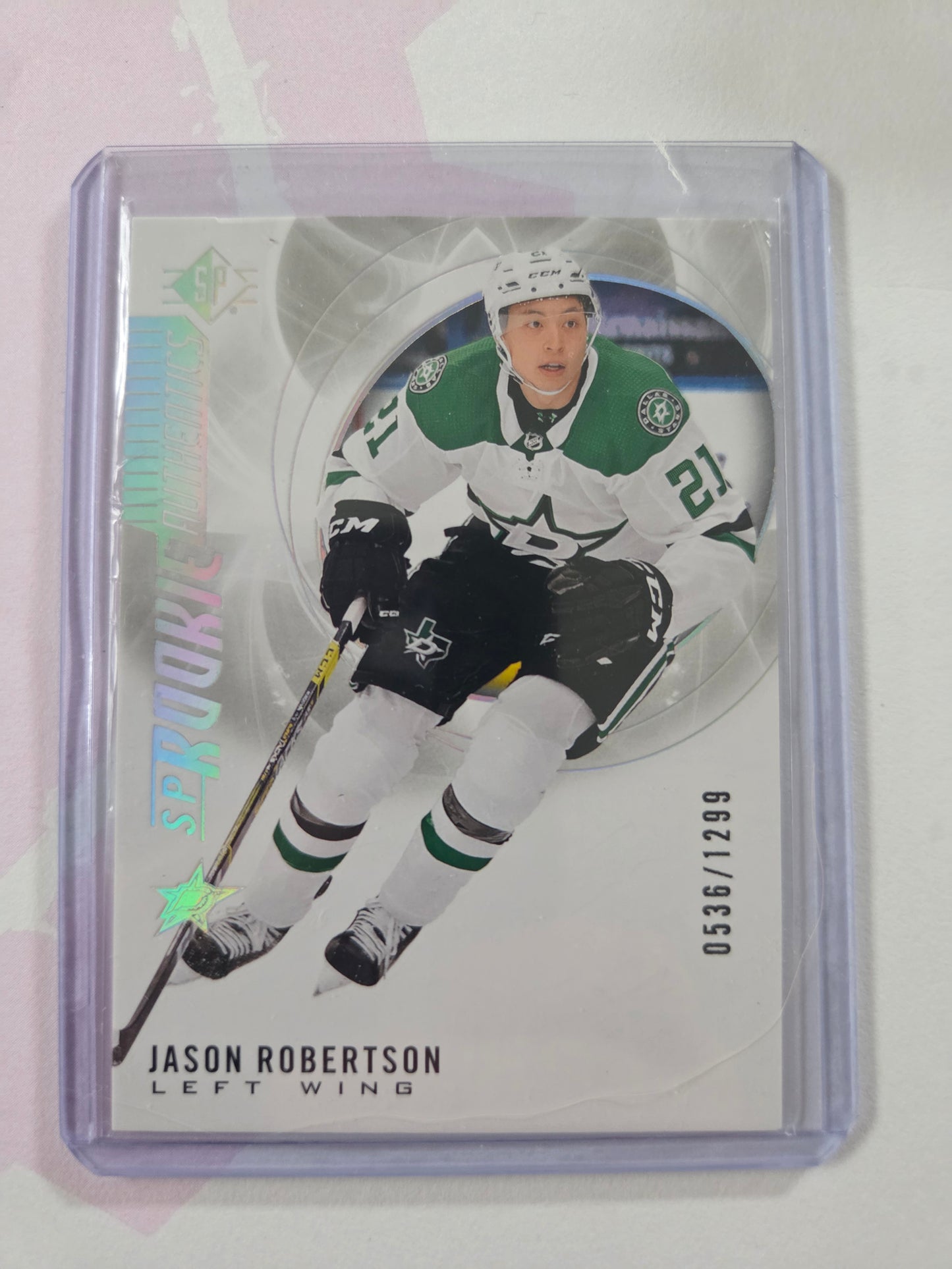 Jason Robertson Upper Deck Silver SP Hockey #111 Rookie Authentics 0536/1299 [Dallas Stars]