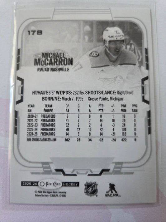 Michael McCarron O-Pee-Chee Hockey #178 [Nashville Predators]