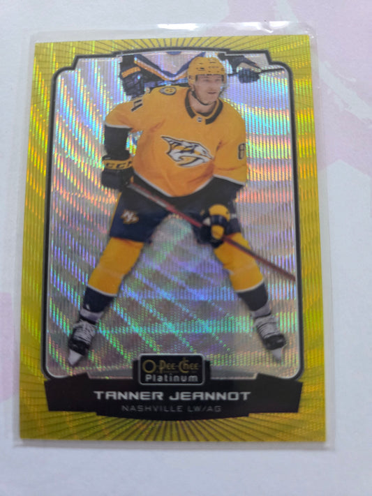 Tanner Jeannot O-Pee-Chee Platinum Hockey Neon Yellow Surge #40 [Nashville Predators]