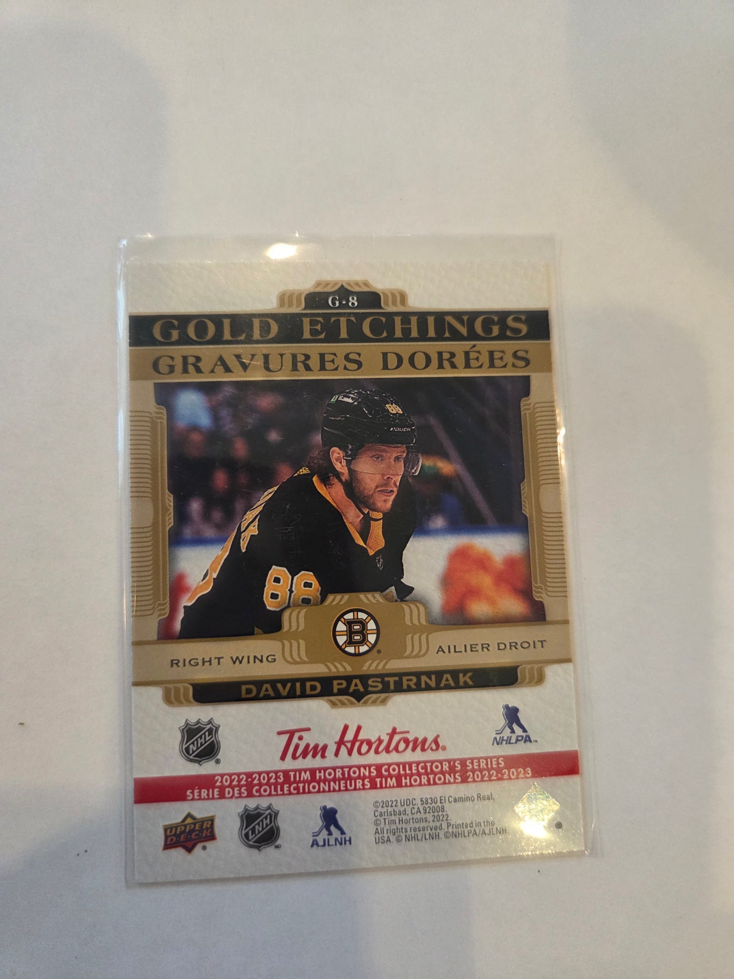 David Pastrnak Upper Deck Golden Etchings [Boston Bruins]