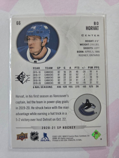 Bo Horvat SP Hockey #66 [Vancouver Canucks]