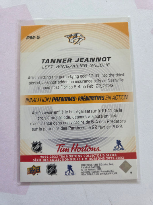 Tanner Jeannot Upper Deck Inmotion Phenoms [Nashville Predators]