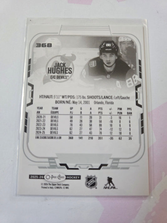 Jack Hughes O-Pee-Chee Hockey #368 [New Jersey Devils]
