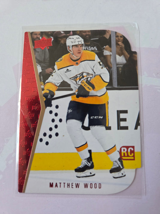 Matthew Wood Red Upper Deck Series 1 RC [Nashville Predators]