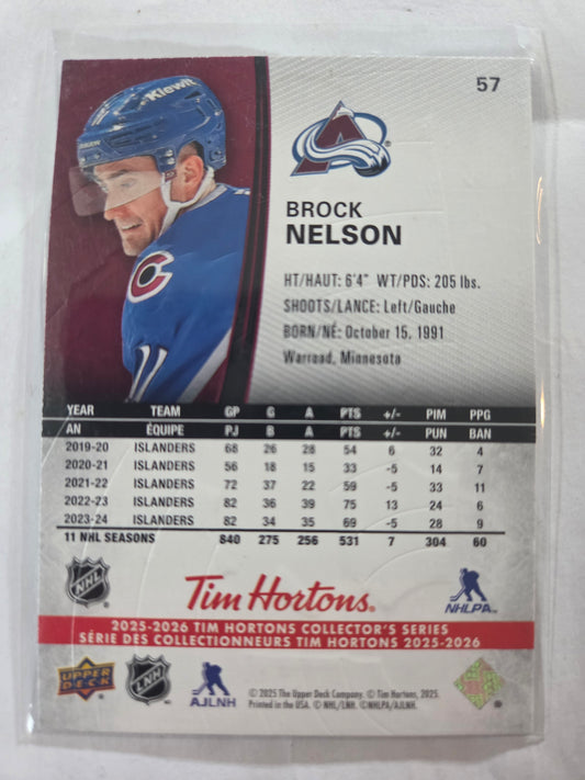 Brock Nelson Upper Deck Tim Hortons #57 [Colorado Avalanche]