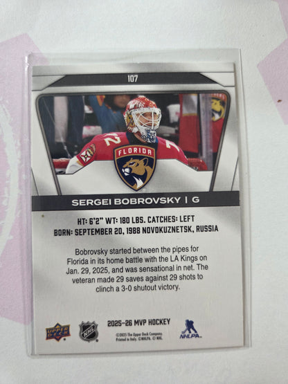 Sergei Bobrovsky Upper Deck MVP Hockey #107 [Florida Panthers]