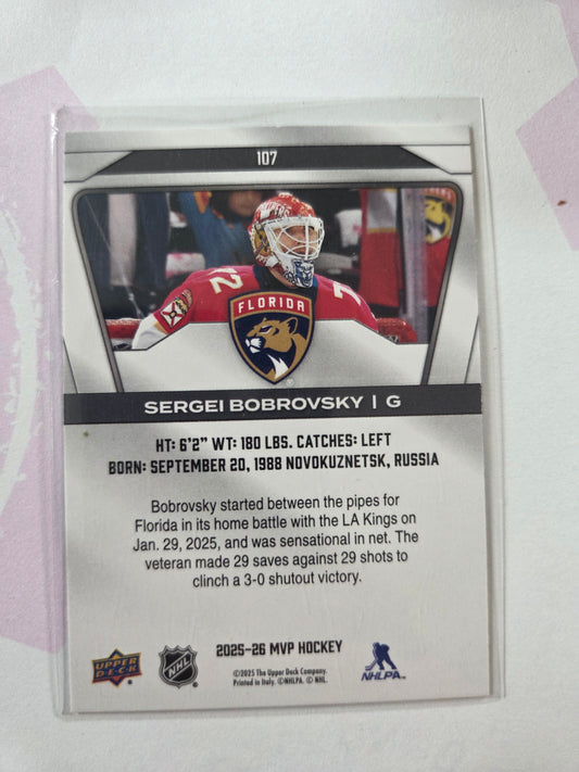 Sergei Bobrovsky Upper Deck MVP Hockey #107 [Florida Panthers]