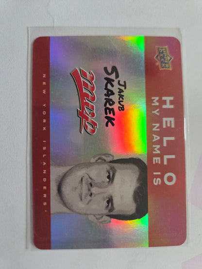 Jakub Skarek Upper Deck MVP Hockey Hello My Name Is [New York Islanders]