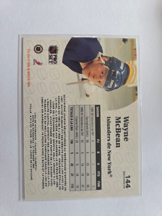 Wayne McBean French NHL Pro Set #144 [New York Islanders]