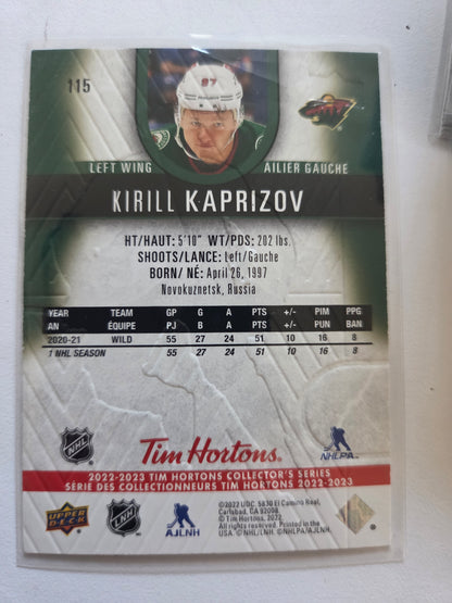 Krill Kaprizov Upper Deck Tim Hortons #115 [Minnesota Wild]