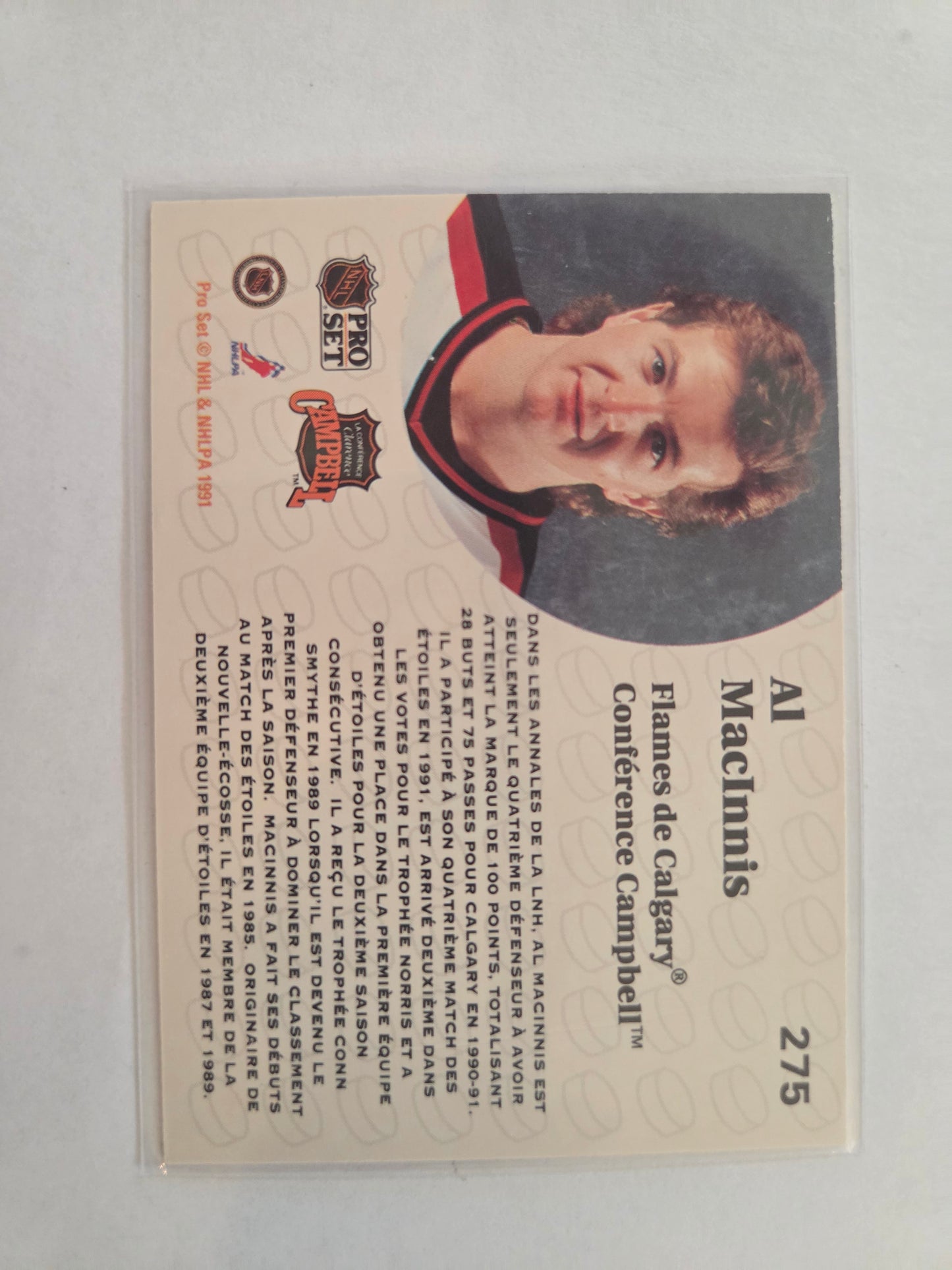 Alex MacInnis French NHL Pro Set #275 [Calgary Flames]