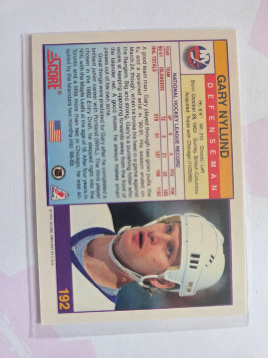 Gary Nylund 91 Score #192 [ New York Islanders]