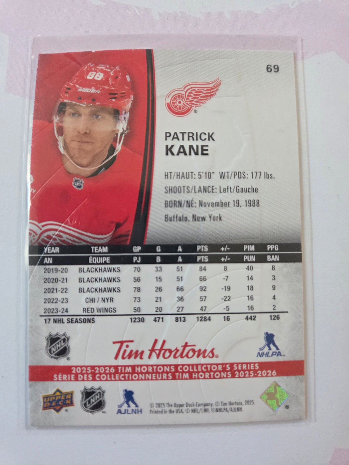 Patrick Kane Upper Deck Tim Hortons #69 [Detroit Red Wings]