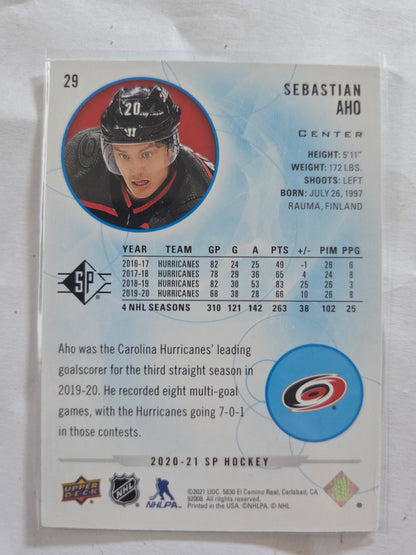 Sebastian Aho Blue SP Hockey #29 [Carolina Hurricanes]