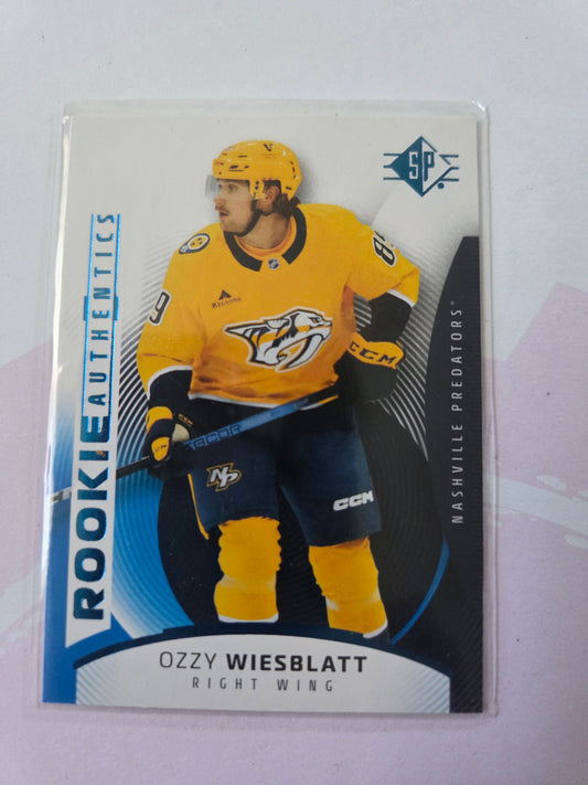 Ozzy Wiesblatt Blue SP Hockey #123 [Nashville Predators]