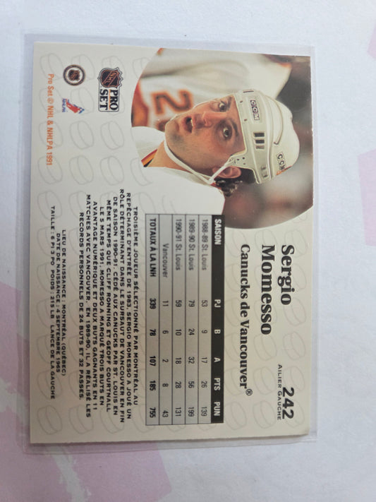 Sergio Momesso French NHL Pro Set #242 [Vancouver Canucks]
