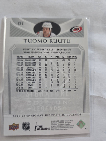 Tuomo Ruutu Upper Deck SP Signature Edition Legends #273 [Carolina Hurricanes]