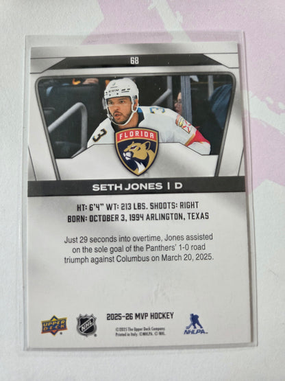 Seth Jones Upper Deck MVP Hockey #68 [Florida Panthers]