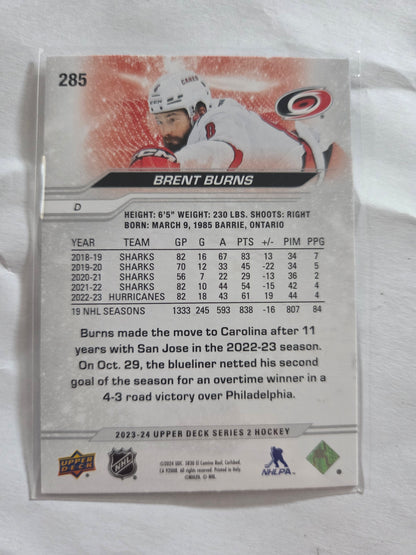 Brent Burns Upper Deck Series 2 #285 [Carolina Hurricanes]