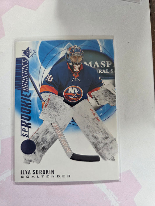 Ilya Sorokin Blue SP Hockey Rookie Authentics #116 [New York Islanders]
