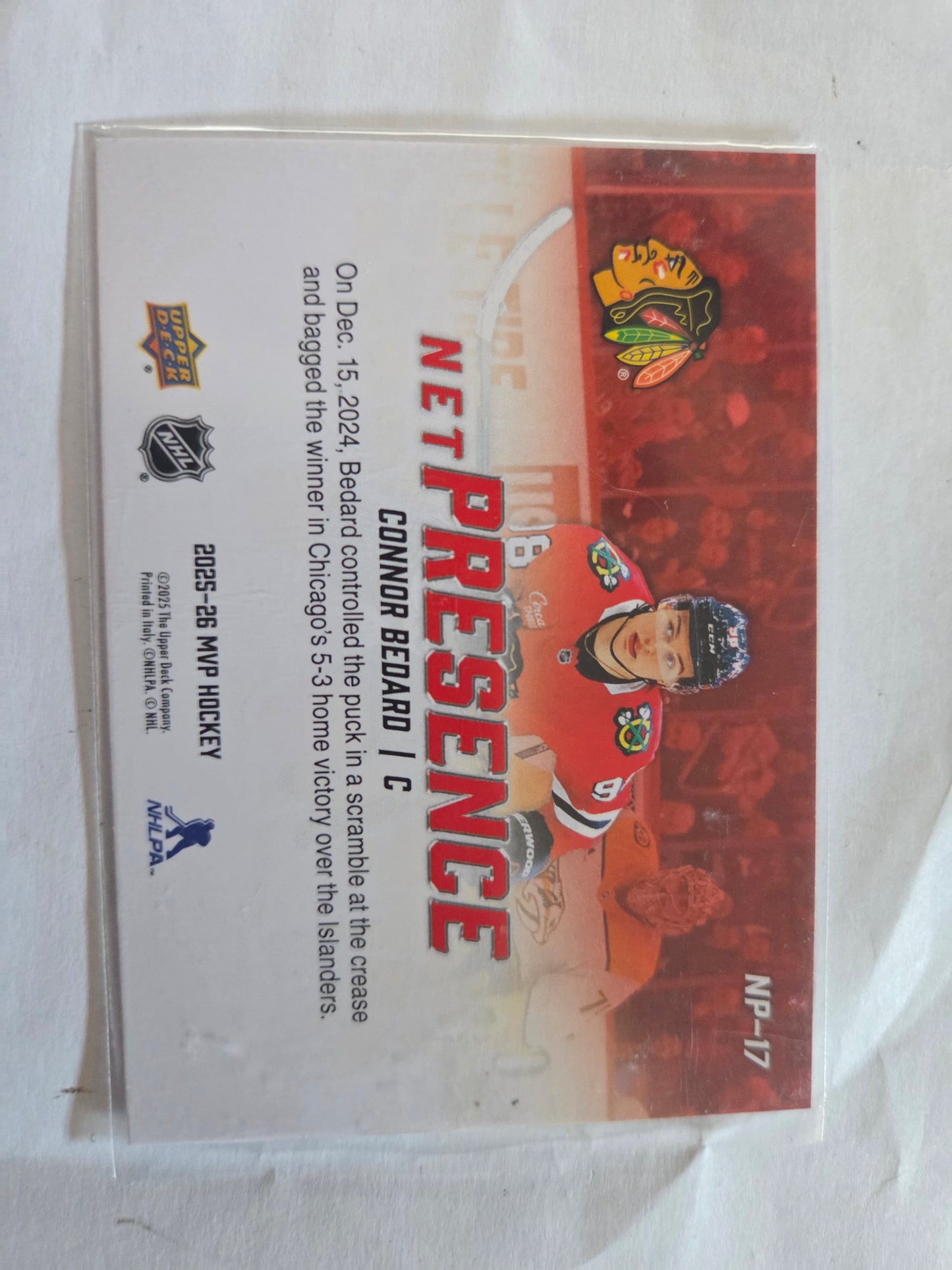 Connor Bedard Upper Deck MVP Hockey [Chicago Blackhawks]