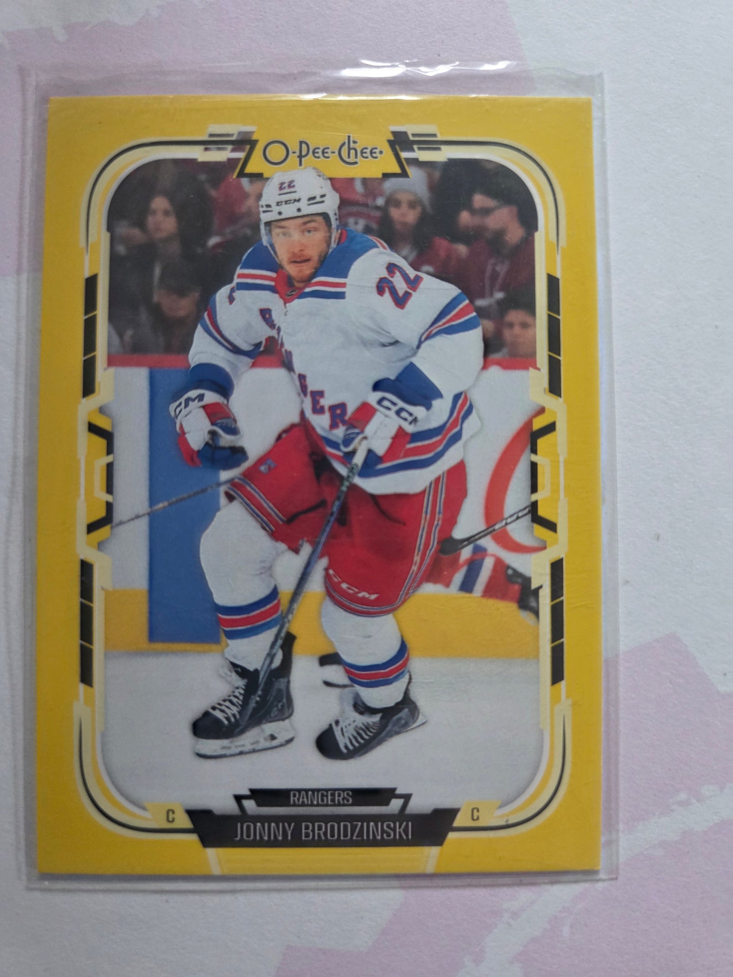 Jonny Brodzinski Yellow O-Pee-Chee Hockey #23 [New York Rangers]