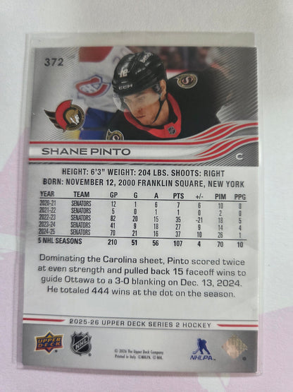 Shane Pinto Upper Deck Series 2 #372 [Ottawa Senators]