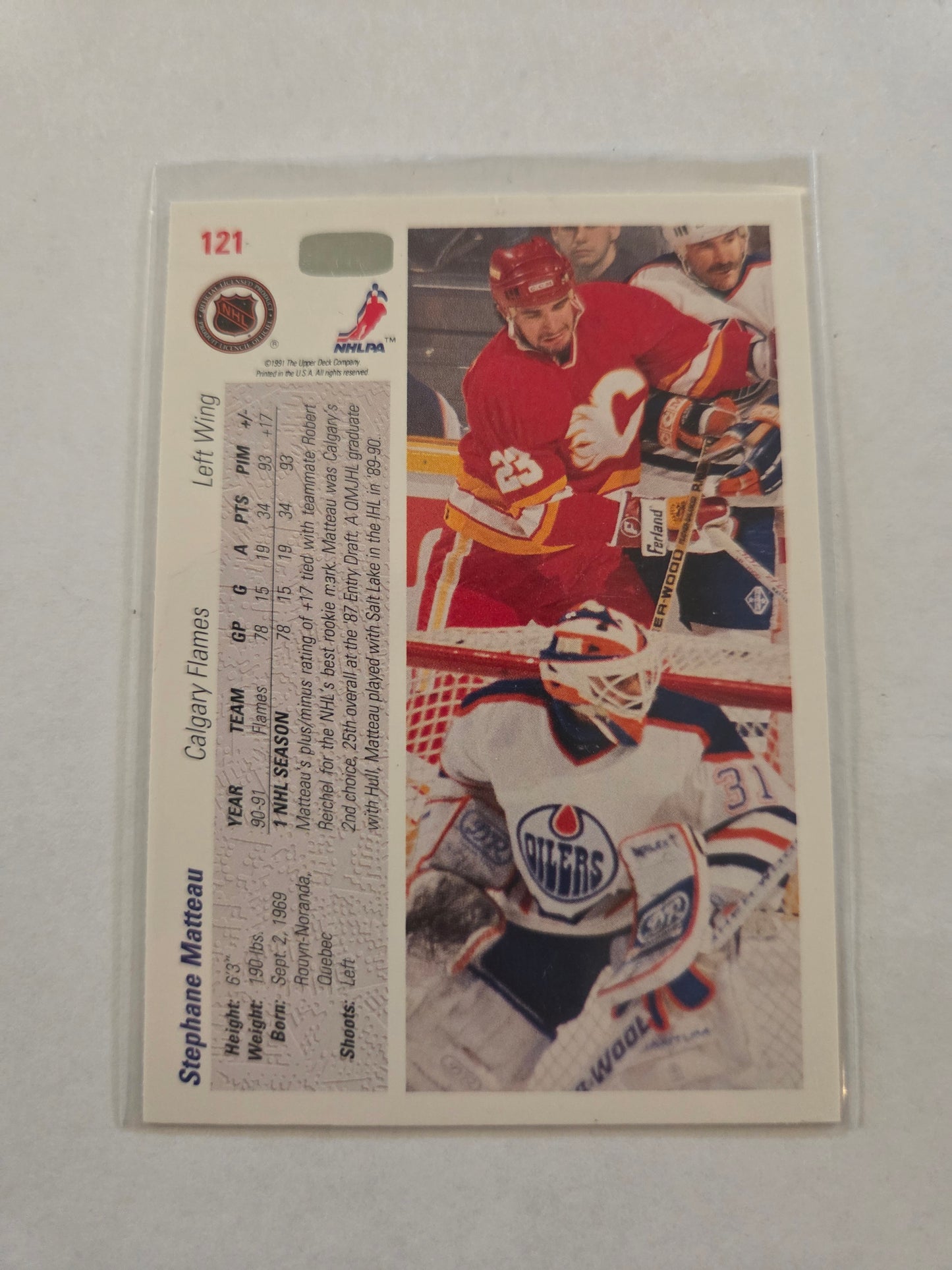 Stephane Matteau 91/92 Upper Deck #121 [Calgary Flames]