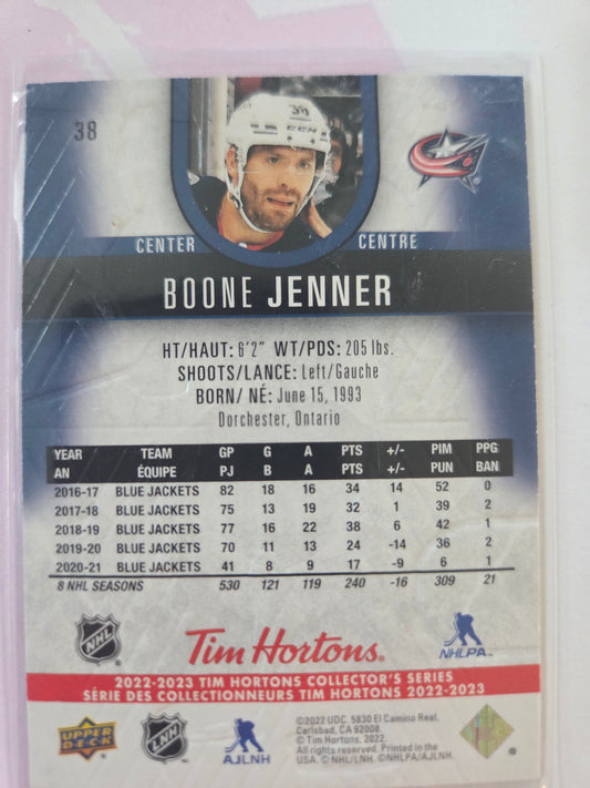Boone Jenner Upper Deck Tim Hortons #38 [Columbus Blue Jackets]