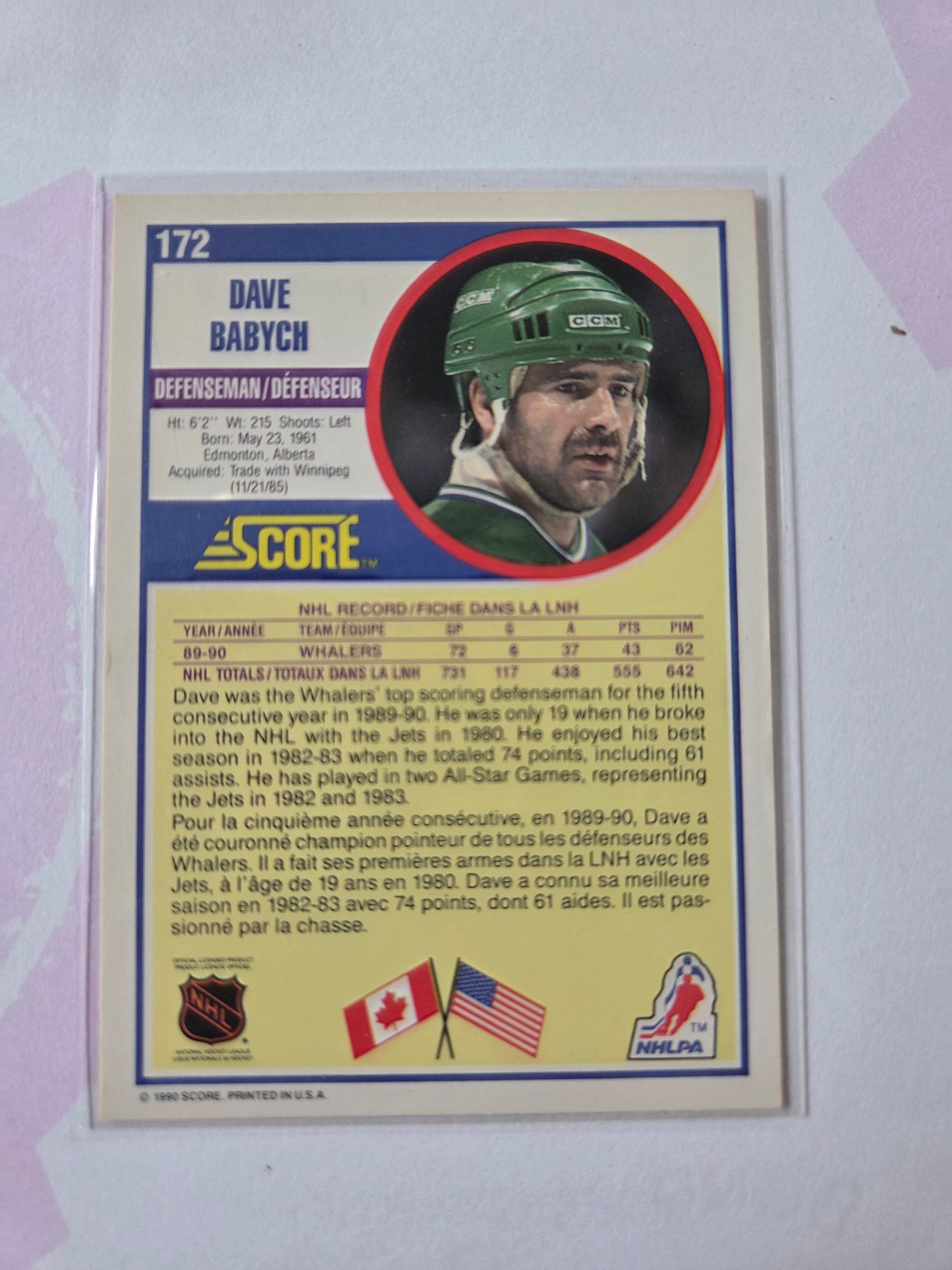Dave Babych NHL Score #172 [Hartford Whalers]