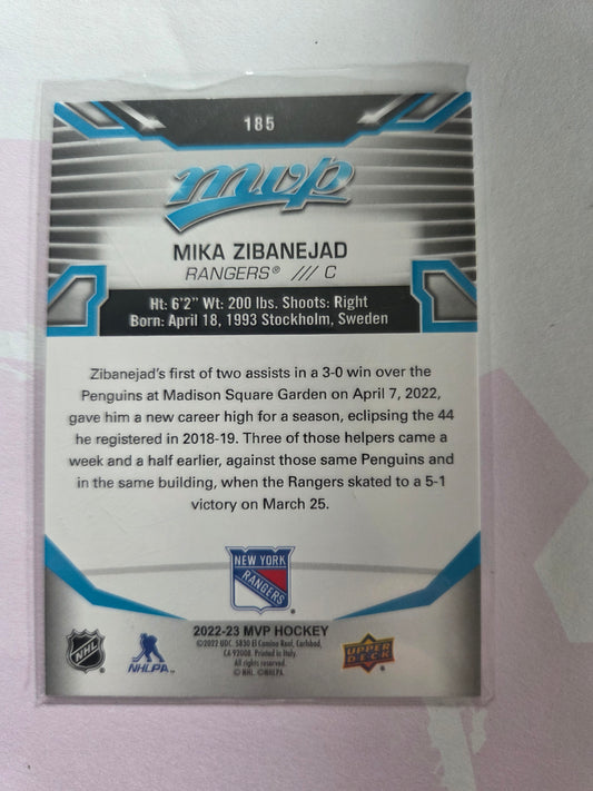 Mika Zibanejad Upper Deck Blue MVP Hockey #185 [New York Rangers]