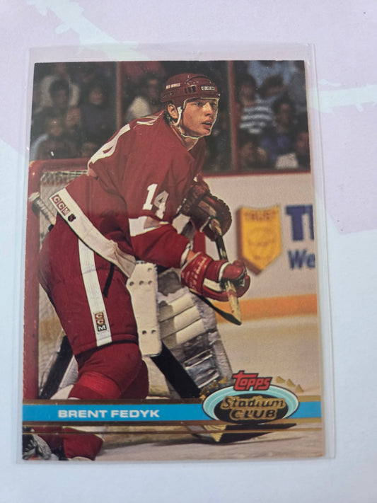 Brent Fedyk Topps Stadium Club #238 [Detroit Red Wings]