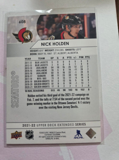Nick Holden Upper Deck Extended Series #608 [Ottawa Senators]