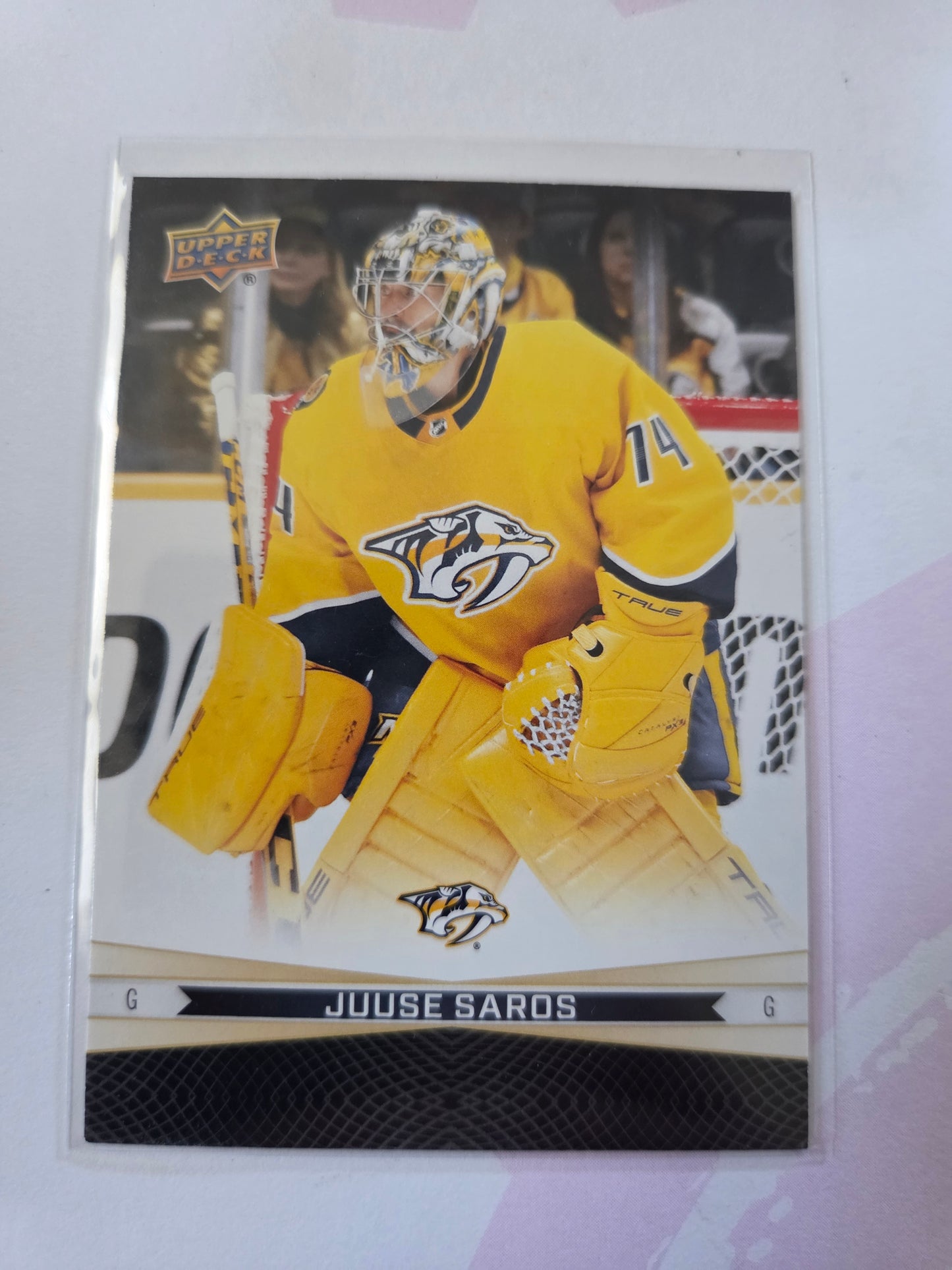 Juuse Saros/Roman Josi Tim Hortons Upper Deck #9 [Nashville Predators]