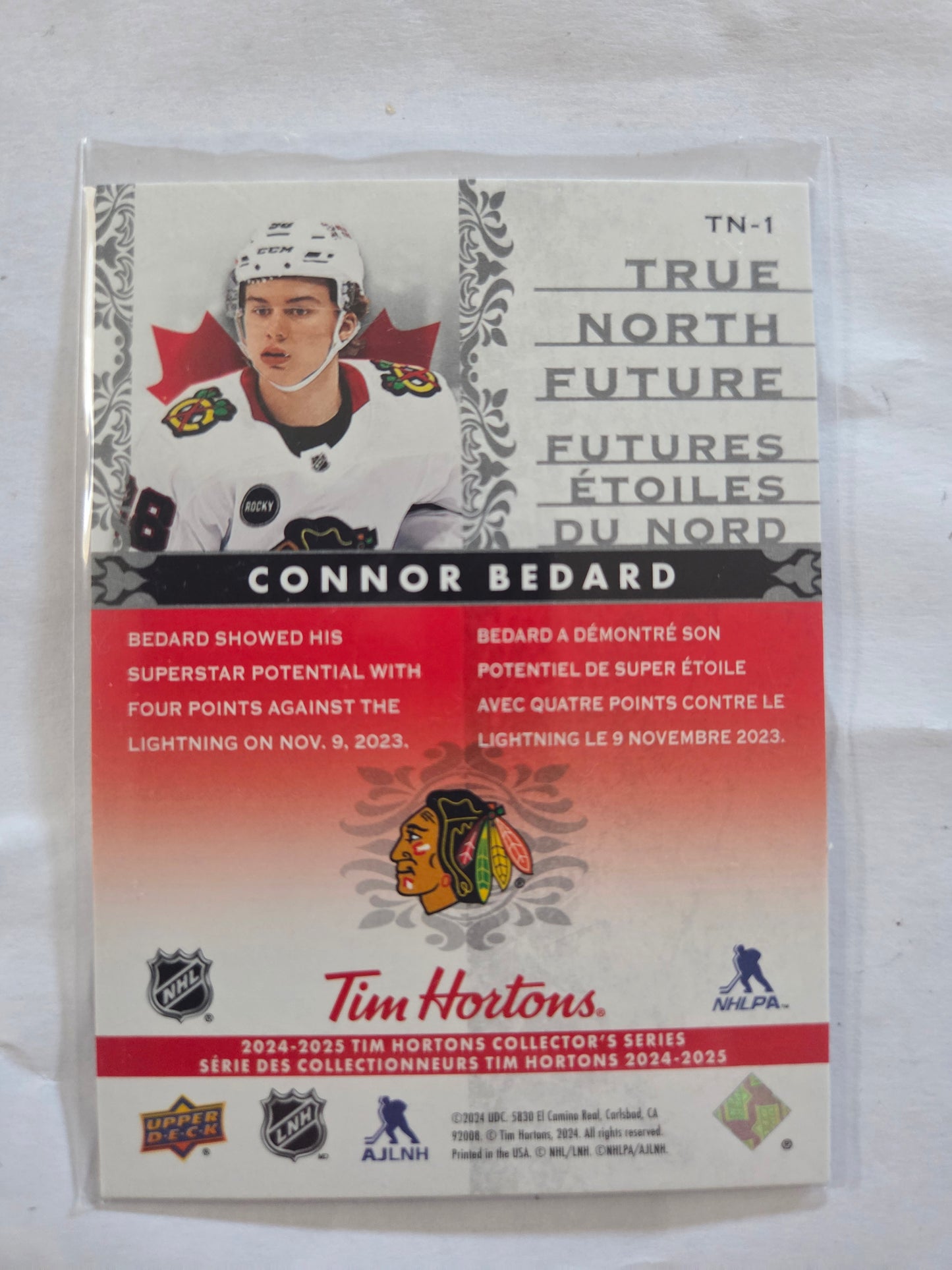 Connor Bedard Upper Deck True North Future [Chicago Blackhawks]
