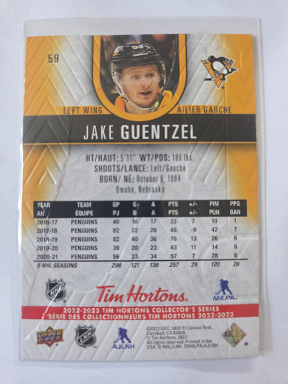 Jake Guentzel Upper Deck Tim Hortons #59 [Pittsburgh Penguins]