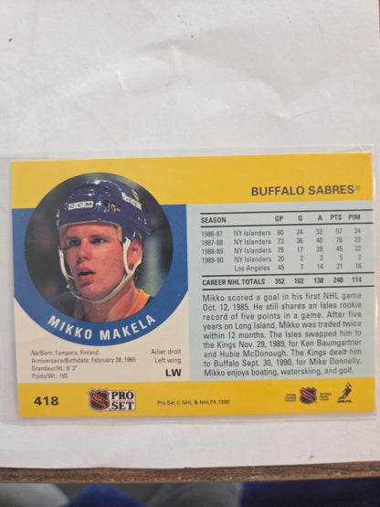 Mikko Makela NHL Pro Set #418 [Buffalo Sabres]