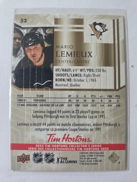 Mario Lemieux Tim Hortons Upper Deck #52 [Pittsburgh Penguins]