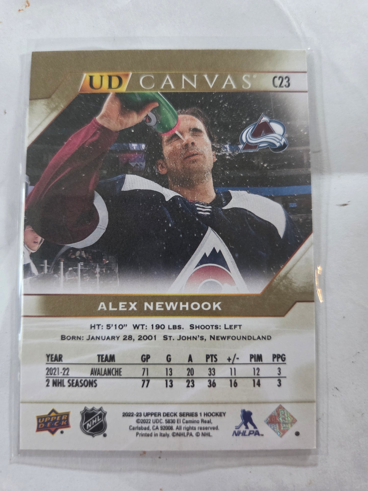 Alex Newhook Upper Deck UD Canvas [Colorado Avalanche]