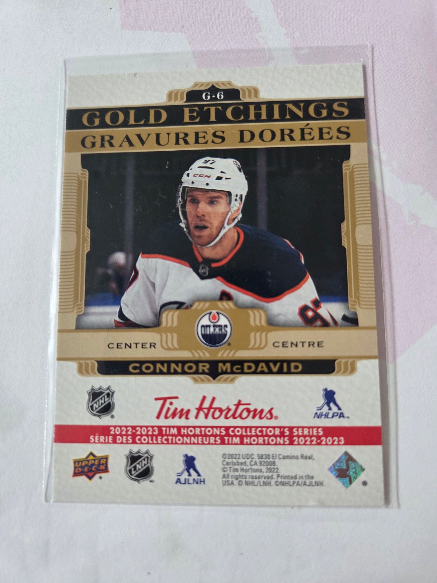 Connor McDavid Upper Deck Gold Etchings [Edmonton Oilers]