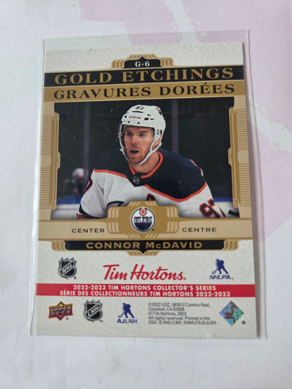 Connor McDavid Upper Deck Gold Etchings [Edmonton Oilers]