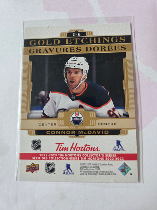 Connor McDavid Upper Deck Gold Etchings [Edmonton Oilers]