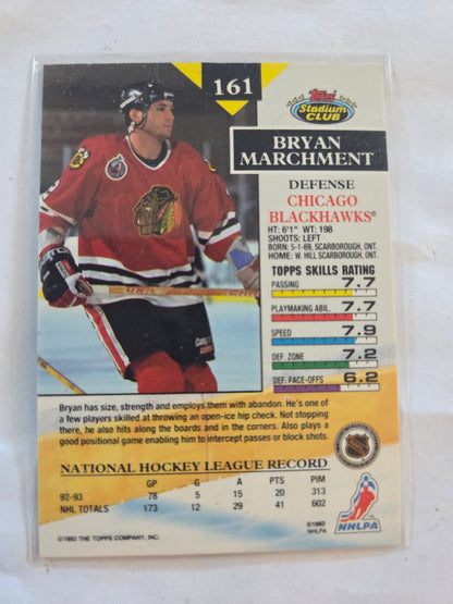 Bryan Marchment Topps Stadium Club #161 [Chicago Blackhawks]