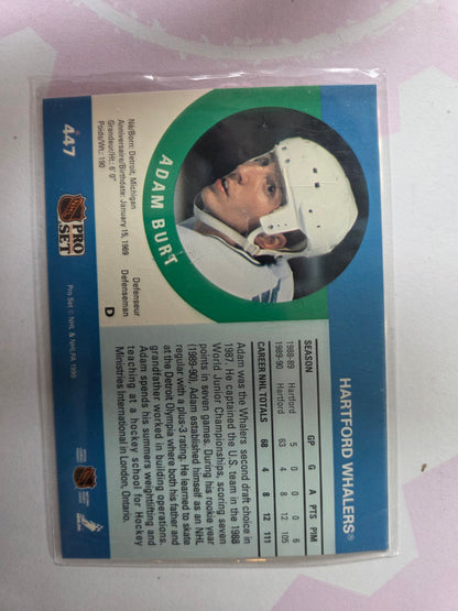 Adam Burt NHL Pro Set #447 [Hartford Whalers]